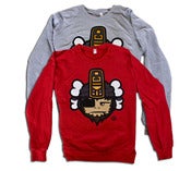 Image of Monkey KNG Sweatshirt (Red/Heather Grey)