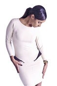 Image of VA-Escape Beige Pencil Dress