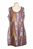 Image of Robe sport filet violet frise marron / Purple sport net dress brown frise 