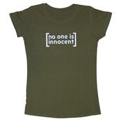 Image of T shirt Femme kaki "logo No One Is Innocent"