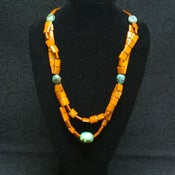 Image of Turquoise & Wood Necklace