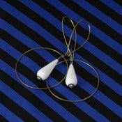 Image of EARRINGS - vintage - white - hoop