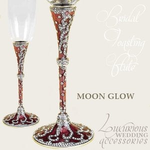 Image of Champagne Toasting Flute Moon Glow