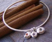 Image of Gem stone pebble bangle