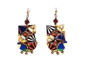 Image of SUNSET ZEBRA EARRINGS(AFTER THE RAIN COLLECTION)