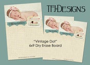 Image of "Vintage Dot" - 6x9 Dry Erase Board - Photoshop Templates for Photographers - NEW