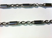Image of 36 inch flat bar stainless steel chain 9mm wide   