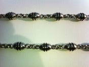 Image of 36 inch stainless steel black ringed ball chain 4mm wide
