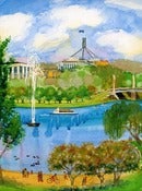 Image of Across the Lake - ballooning, Canberra