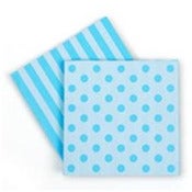 Image of Blue Dots and Stripes Napkins