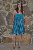 Image of Amelia's Runway Striped Strapless Dress