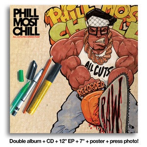 Image of Phill Most Chill 'All Cuts Recorded Raw' collectors bundle