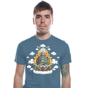 Image of Buddha Bot Shirt - Mens/Unisex Blue
