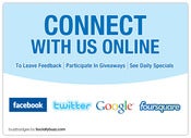 Image of Buzz Badge - "Connect With Us" Window/Door Stickers and Clings