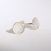 Image of sterling silver diamond dusted stud earrings