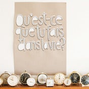 Image of Poster, Qu'est-ce que tu fais dans la vie?