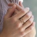 Image of sterling silver and 18k gold honey comb ring