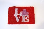 Image of LOVE beaded purse