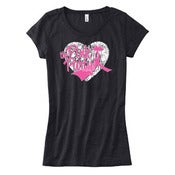 Image of Bella Ladies' 3.1 oz. Bernadette Burnout Crew Neck (Black)  #8601  