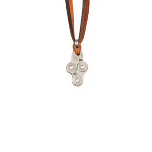 Image of Leather Chain Link Pendant Necklace