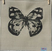 Image of Black butterfly napkin