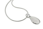 Image of STERLING SILVER TEAR DROP PENDANT NECKLACE