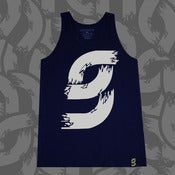 Image of The Tear-Out Unisex Tank Navy