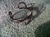 Image of GunMetal BLACK Real Scissors Bracelet - Wrist Cuff - Bangle