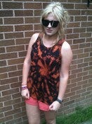 Image of Black/Orange Tie Dye Vest