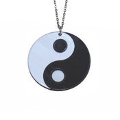 Image of Ltd. Edition Yin Yang Necklace made from recycled vinyl records.