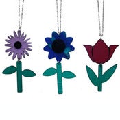 Image of Ltd. Edition Flower Necklaces made from recycled vinyl records.