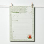 Image of Retro Owl Invitations
