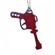 Image of Ltd. Edition Raygun Necklace made from recycled vinyl records.