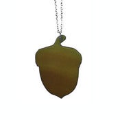 Image of Ltd. Edition Acorn Shaped Necklace/Earrings made from a recycled vinyl record! 