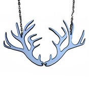 Image of Ltd. Edition Antler Shaped Necklace/Earrings cut out of a recycled vinyl record! 