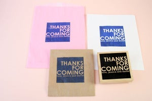 Image of Large Custom Favor Bag Rubber Stamp