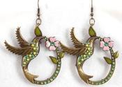 Image of "Hanging' Bird Earrings <p style="color:red;">Sold Out</p>
