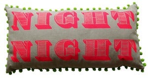 Image of 'Night Night' Hand Printed Cushion