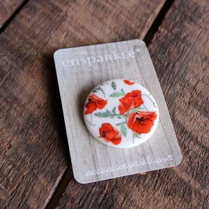 Image of Porcelain brooch - various designs