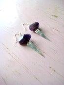 Image of Amethyst Blade Earrings
