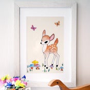 Image of Woodland Fawn Mounted Print