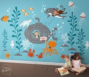 Image of New Design - Underwater Theme Decal Stickers for Nursery Kids Room - dd1057