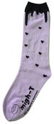 Image of Bloody Heart Socks (black x lilac)