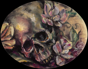 Image of Oval Skull Study in Oil