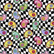 Image of Laminated "Hip Happy" cotton fabric