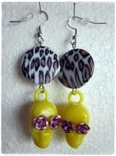 Image of Yellow Sugar Skull earrings