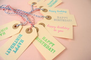Image of Happy Birthday Gift Tags