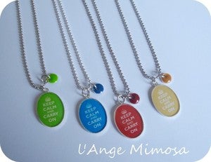 Image of Collier "keep calm" argenté