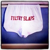 Image of Filthy Slaps Booty Shorts (White)