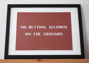 Image of No Betting Allowed on the Grounds